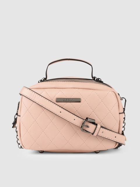 

CERIZ Pink Solid Handheld Bag