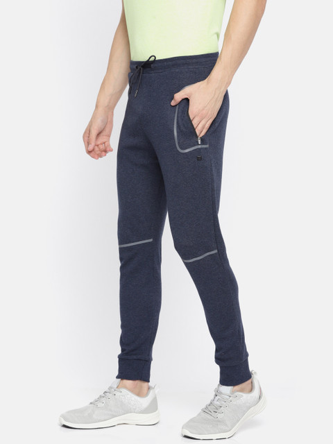 

Proline Active Men Navy Blue Melange Solid Slim Fit Joggers