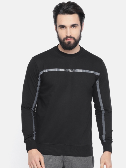 

Proline Active Men Black Solid Sweatshirt