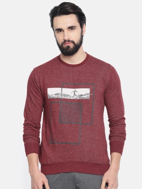 

Proline Active Men Maroon & Black Printed Sweatshirt