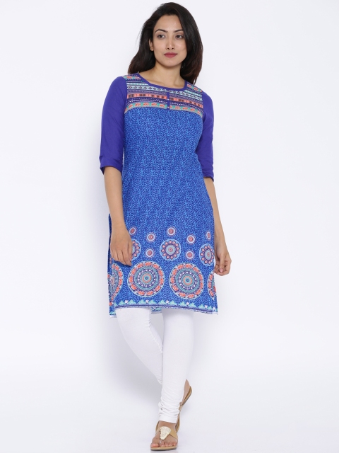 

Aurelia Blue Printed Kurta