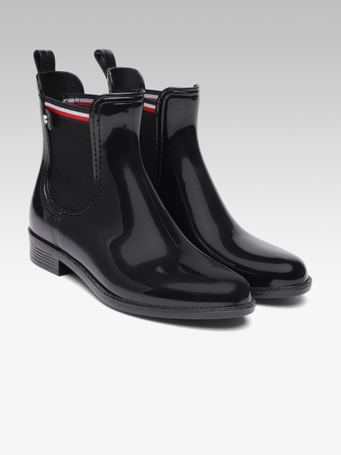 

Tommy Hilfiger Women Black Flat Boots