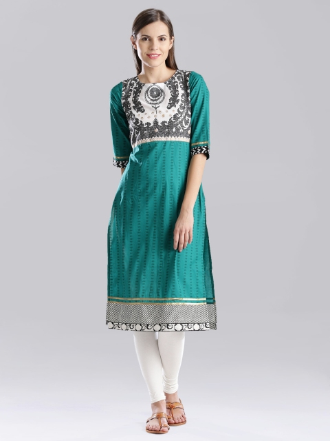 

W Green Printed Kurta