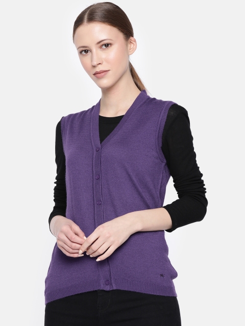 

Monte Carlo Women Purple Solid Cardigan Sweater