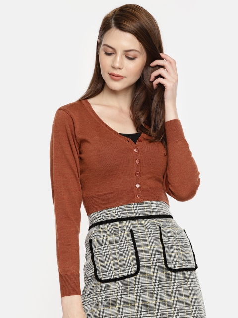 

Monte Carlo Women Rust Solid Sweater