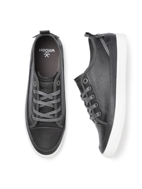 

WROGN Men Charcoal Grey Sneakers