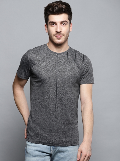 

Louis Philippe Jeans Men Charcoal Grey Solid Round Neck T-shirt