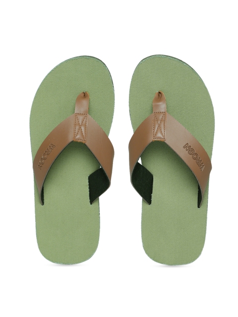 

WROGN Men Brown Solid Thong Flip-Flops