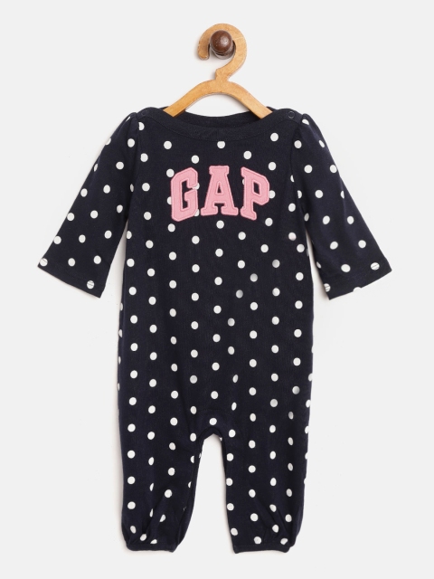 

GAP Baby Girls Polka One-Piece, Navy blue