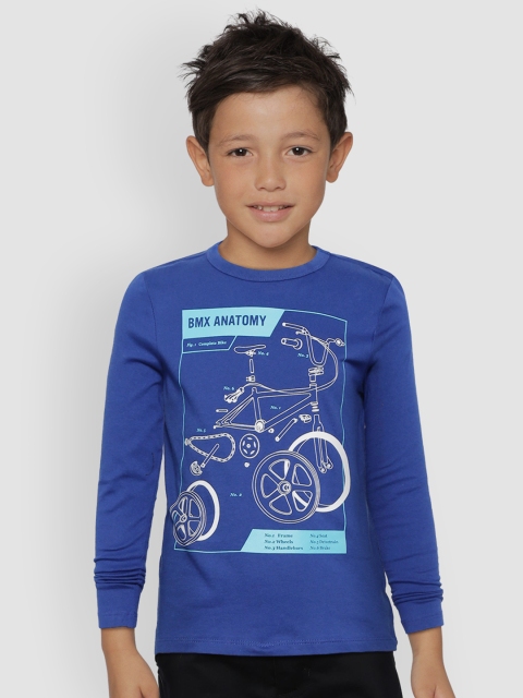 

GAP Boys Blue Printed Round Neck T-shirt