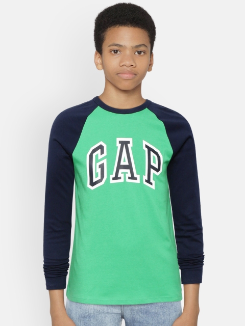 

GAP Boys Logo Long Sleeve T-Shirt, Green