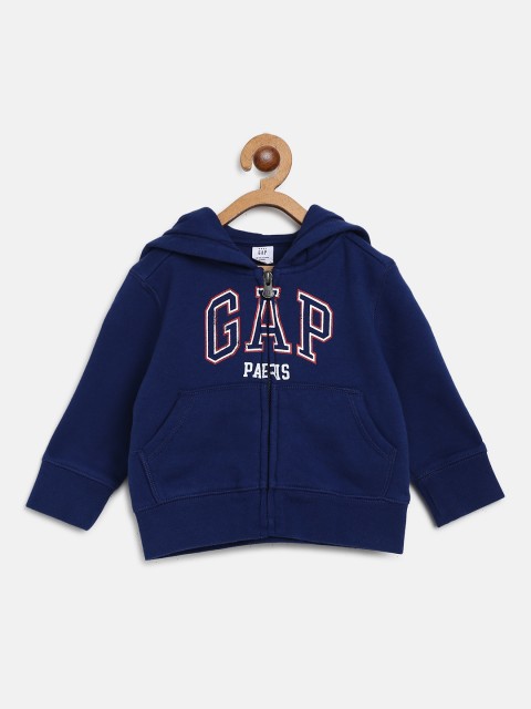 

GAP Boys Logo Hooded Sweatshirt, Blue