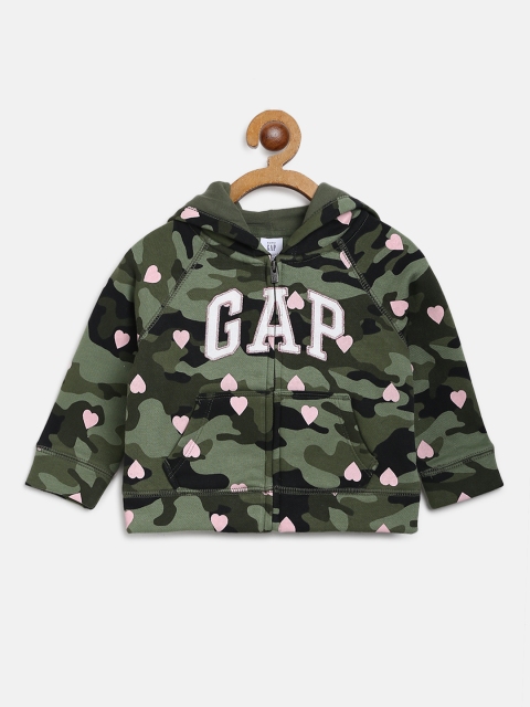 

GAP Girls Logo Camo Hoodie Sweatshirt, Olive