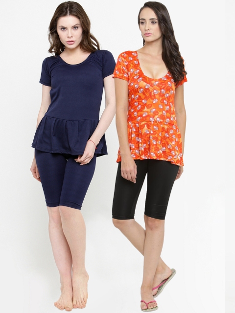 

N-Gal Women Pack of 2 Swimwears, Orange