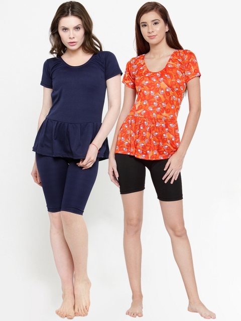

N-Gal Women Pack of 2 Swimwears, Navy blue