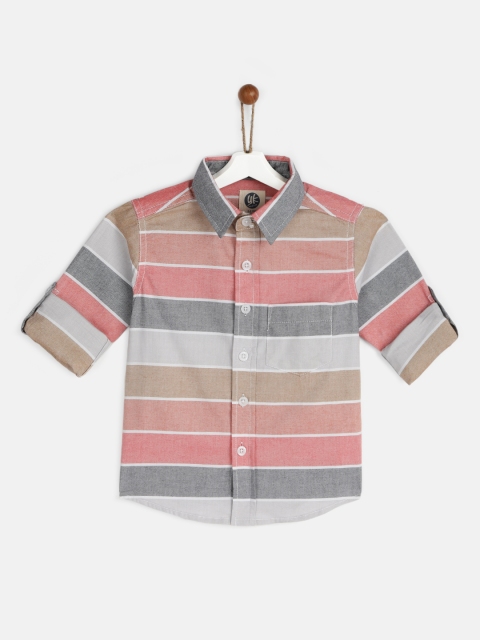 

YK Boys Multicoloured Regular Fit Colourblocked Casual Shirt, Multi
