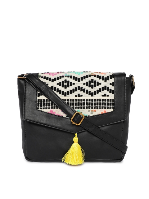 

Kanvas Katha Black Solid Sling Bag