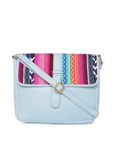 

Kanvas Katha Blue Solid Sling Bag