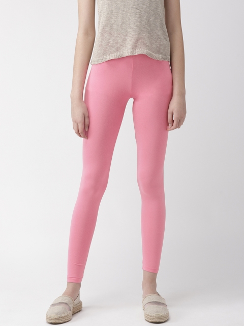 

Marks & Spencer Women Pink Solid High-Rise Ankle-Length Leggings