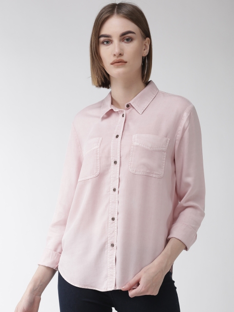 

Marks & Spencer Women Pink Regular Fit Solid Casual Shirt