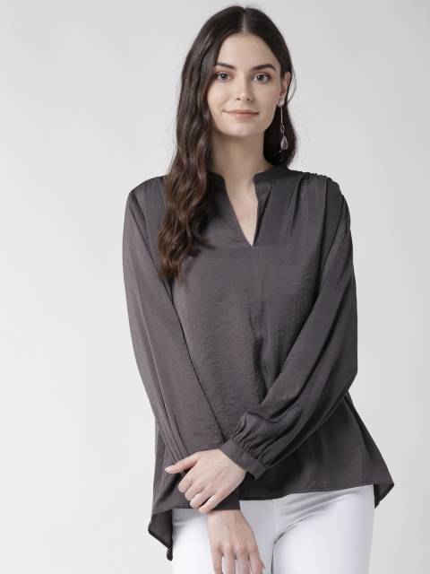 

Marks & Spencer Women Charcoal Grey Solid Top