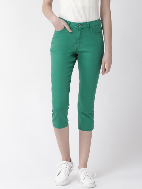 

Marks & Spencer Women Green Solid Supper Skinny Fit Capris