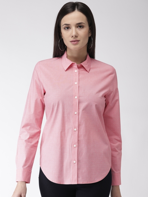 

Marks & Spencer Women Pink Regular Fit Self Design Formal Shirt