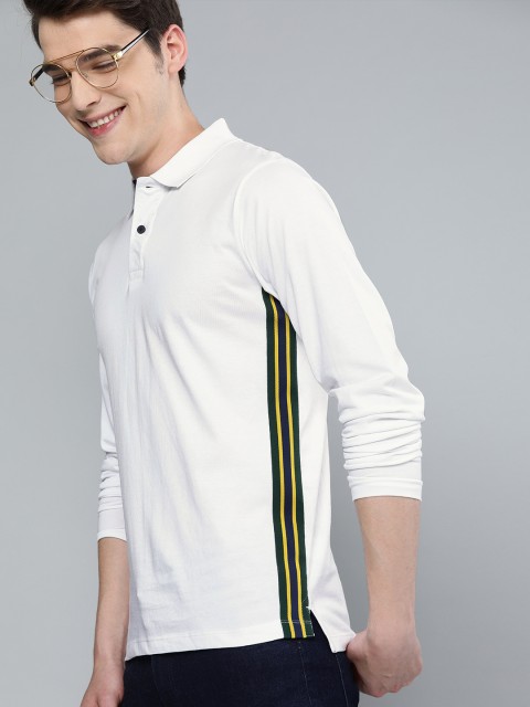 

Mast & Harbour Men White Solid Polo Collar T-shirt