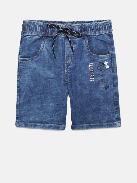 

Palm Tree Boys Blue Washed Regular Fit Denim Shorts
