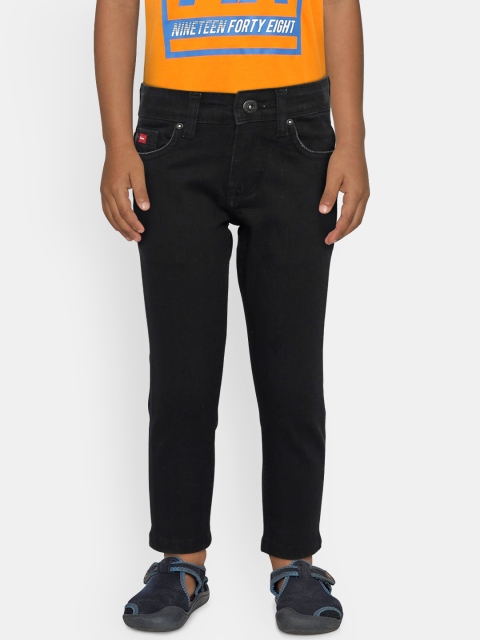 

Lee Cooper Boys Black Regular Fit Mid-Rise Clean Look Stretchable Jeans