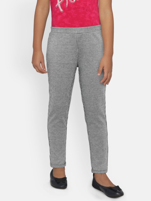 

Lee Cooper Girls Black & White Checked Jeggings