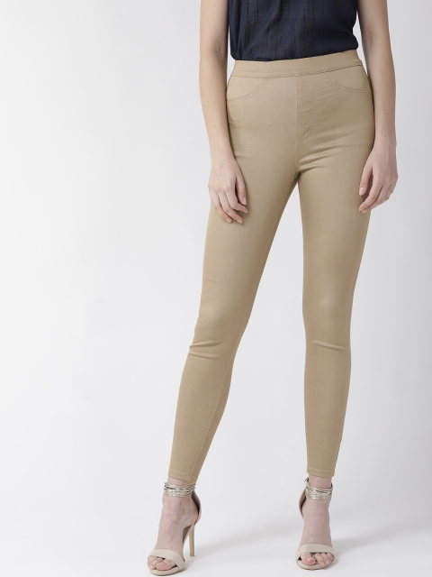 

Marks & Spencer Women Beige High-Rise Solid Treggings