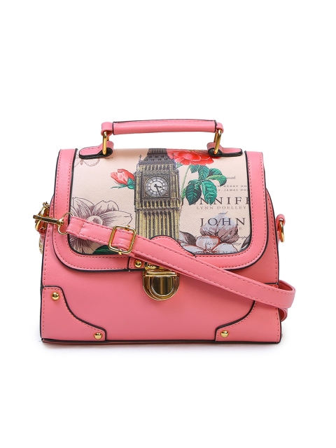 

LEGAL BRIBE Tan Pink Sling Bag