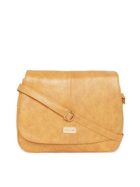 

Anna Claire Yellow Solid Sling Bag