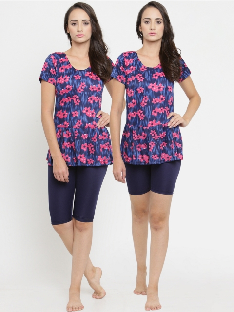 

N-Gal Women Pack of 2 Blue & Pink Swimwears