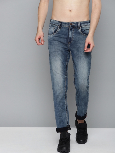 

HERE&NOW Men Blue Slim Fit Mid-Rise Clean Look Stretchable Jeans