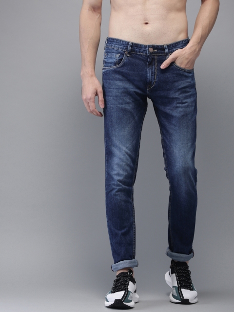 

HERE&NOW Men Blue Skinny Fit Mid-Rise Clean Look Stretchable Jeans