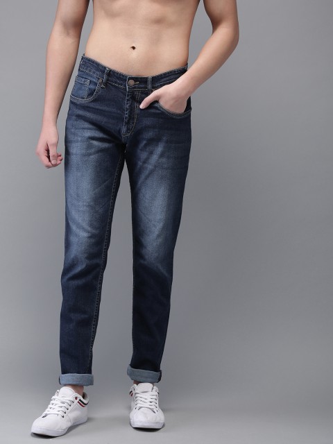 

HERE&NOW Men Blue Slim Fit Mid-Rise Clean Look Stretchable Jeans