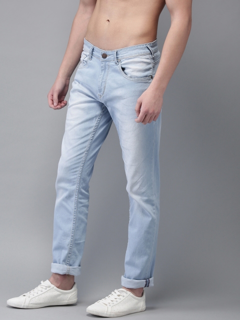 

HERE&NOW Men Blue Slim Fit Mid-Rise Clean Look Stretchable Jeans