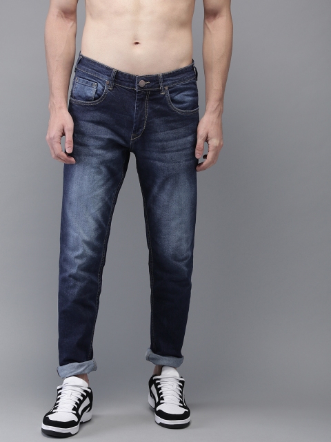 

HERE&NOW Men Blue Slim Fit Mid-Rise Clean Look Stretchable Jeans