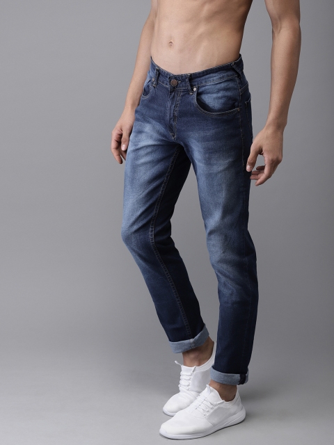 

HERE&NOW Men Blue Slim Fit Mid-Rise Clean Look Stretchable Jeans