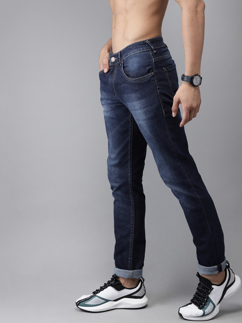 

HERE&NOW Men Blue Slim Fit Mid-Rise Clean Look Stretchable Jeans