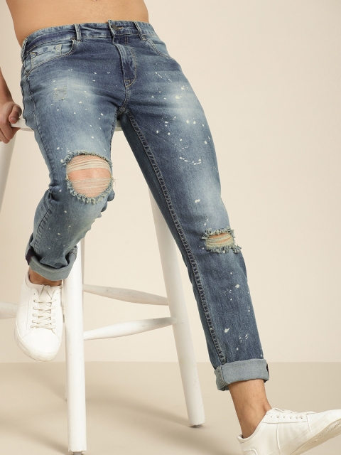 

Moda Rapido Men Blue Slim Fit Mid-Rise Highly Distressed Stretchable Jeans