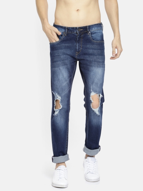 

Moda Rapido Men Blue Slim Fit Mid-Rise Highly Distressed Stretchable Jeans