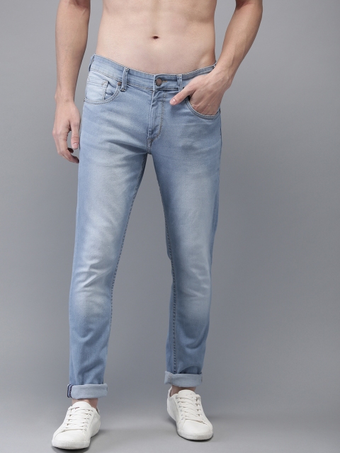 

HERE&NOW Men Blue Skinny Fit Mid-Rise Clean Look Stretchable Jeans