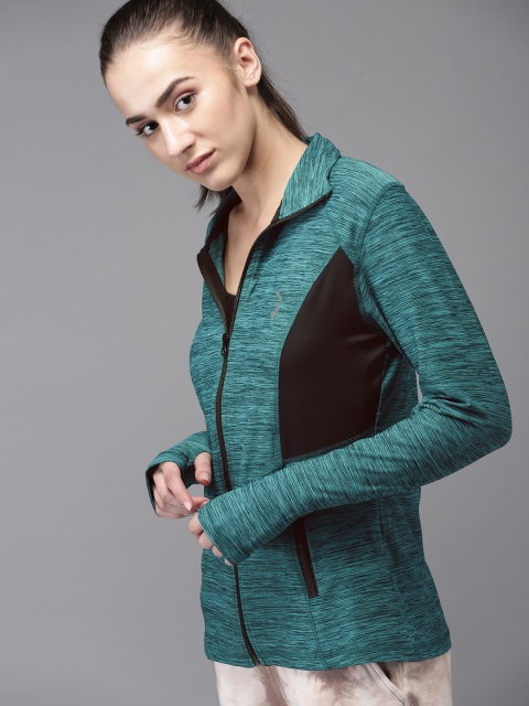 

Campus Sutra Women Green Solid Sporty Jacket