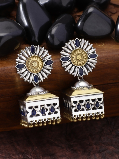 

Peora Blue Dome Shaped Jhumkas