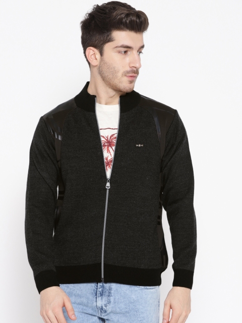 

Pierre Carlo Men Black Solid Cardigan