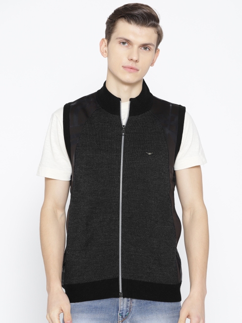 

Pierre Carlo Men Black Solid Cardigan