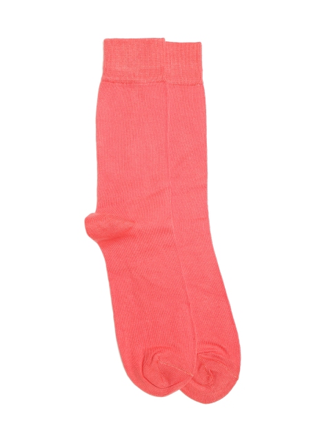 

Marks & Spencer Men Coral Pink Solid Above Ankle-Length Socks